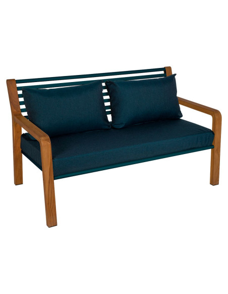 Teaková 2-místná lavička Somerset s čalouněním | FERMOB-1