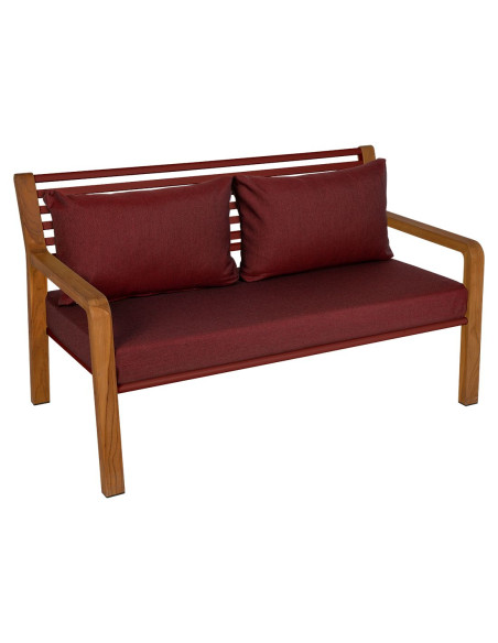 Teaková 2-místná lavička Somerset s čalouněním | FERMOB-5