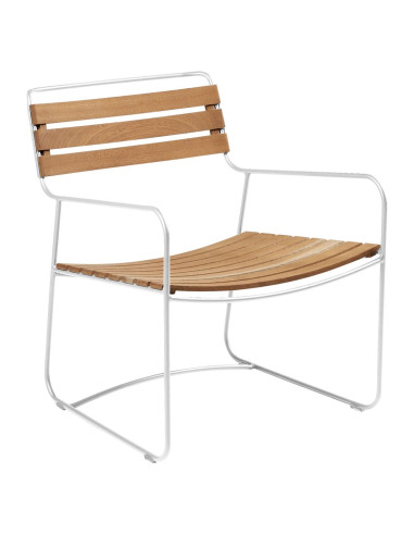 Kovové křeslo Surprising s teakem | FERMOB-5