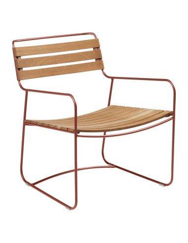 Kovové křeslo Surprising s teakem | FERMOB-19