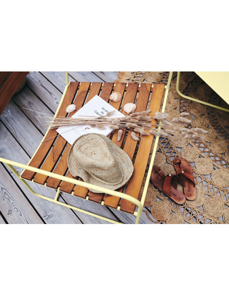 Kovové křeslo Surprising s teakem | FERMOB-31