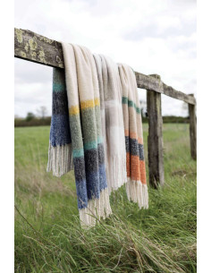 Pléd Isabel 130x160cm barevný pruh s červenou | VIVARAISE-1 2