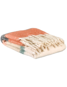 Pléd Isabel 130x160cm barevný pruh s červenou | VIVARAISE-1