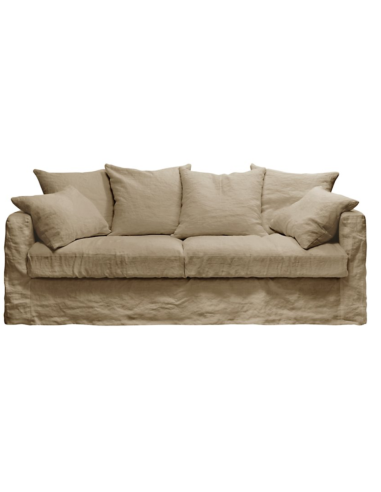 Lněná pohovka Biarritz v barvě natural, š. 206cm | HOME SPIRIT-1