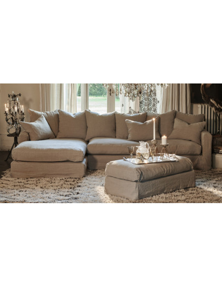 Lněná pohovka Biarritz v barvě natural, š. 206cm | HOME SPIRIT-2