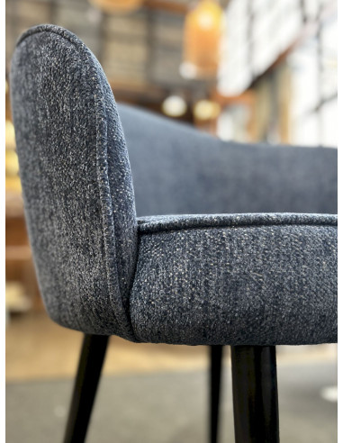 Křesílko Alice v modrém, melírovaném potahu |...