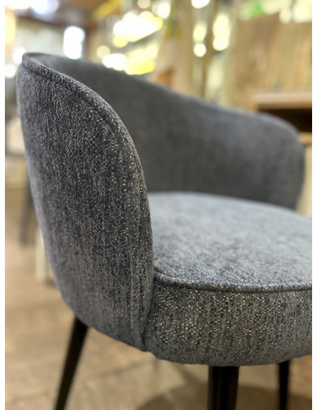 Křesílko Alice v modrém, melírovaném potahu | LIVIN´UP