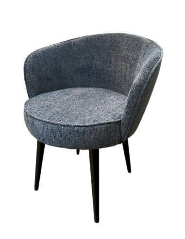 Křesílko Alice v modrém, melírovaném potahu |...