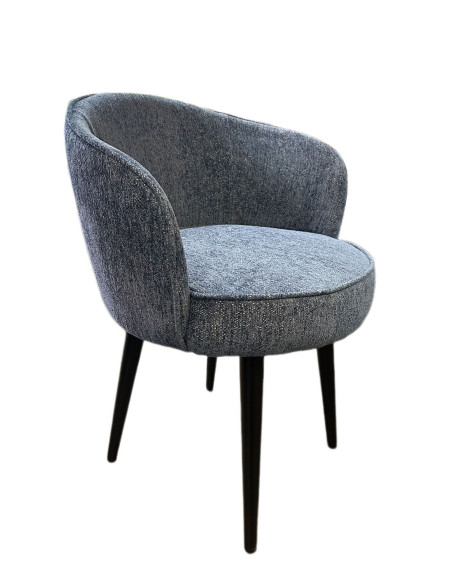 Křesílko Alice v modrém, melírovaném potahu | LIVIN´UP