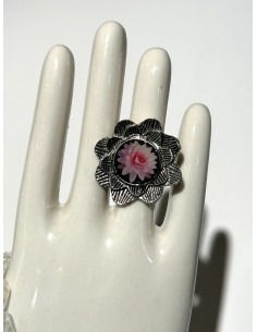 Ozdobný prsten s lotosem | dovoz Indie - 1 2