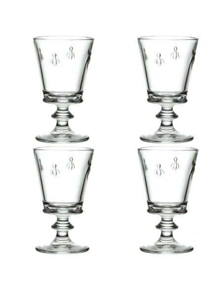 Sada 4 čirých sklenic na víno Včela  | LA ROCHÈRE-1