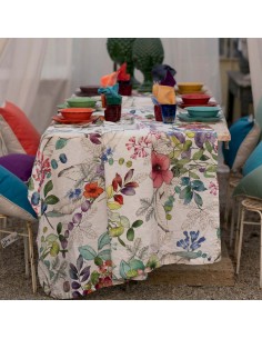 Maui printed tablecloth, 170x270 | TESSITURA TOSCANA TELERIE - 1