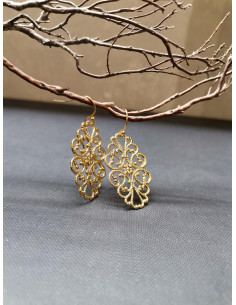 Zlaté náušnice s krajkou | PIOU PIOU