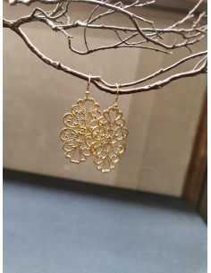 Zlaté náušnice s krajkou | PIOU PIOU 2