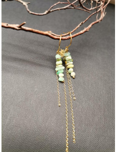 Zlaté náušnice s chrysoprasem| PIOU PIOU 2