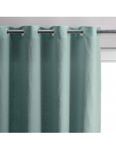 Zeff-Vert de Gris Linen Curtain | VIVARAISE - 1