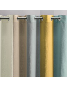 Zeff-Vert de Gris Linen Curtain | VIVARAISE - 1 2