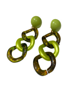 Náušnice Karin v odstínech zelené | FRANCINE BRAMLI - 1