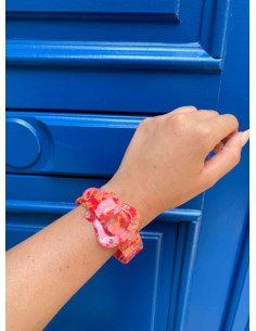 Náramek ve tvaru pásku, mramorovaný červený | FRANCINE BRAMLI 2