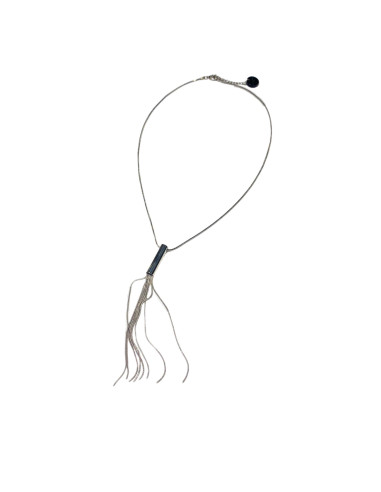 Řetízkový náhrdelník se střapcem, stříbrný | FRANCINE BRAMLI b