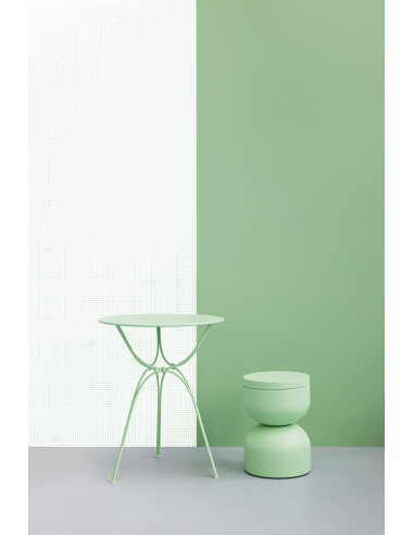 Piapolo metal table/stool with storage space | FERMOB - 46