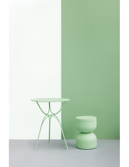 Piapolo metal table/stool with storage space | FERMOB - 46