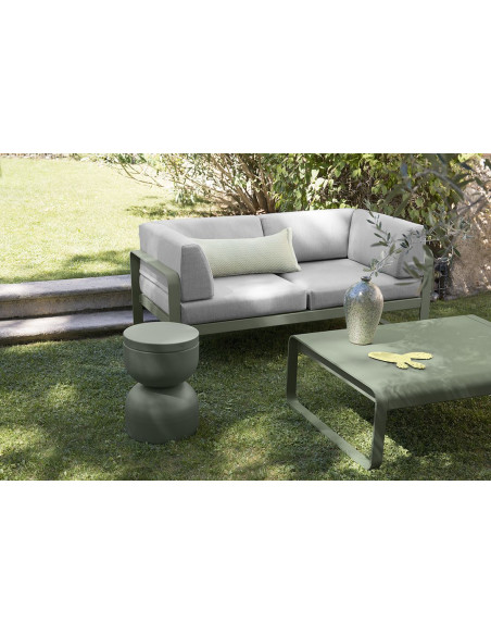 Piapolo metal table/stool with storage space | FERMOB - 48