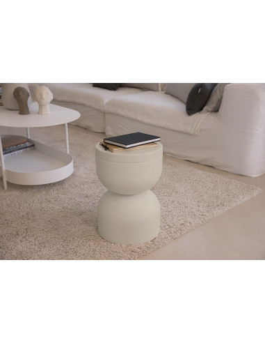 Piapolo metal table/stool with storage space | FERMOB - 51