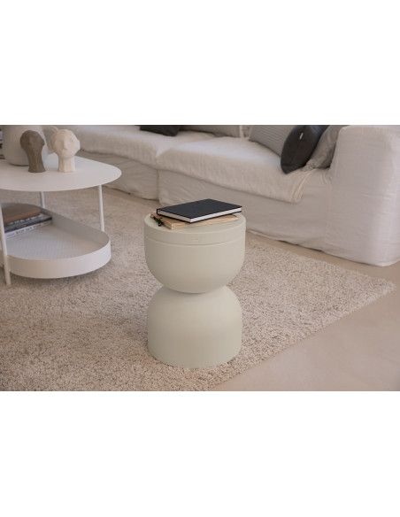 Piapolo metal table/stool with storage space | FERMOB - 51