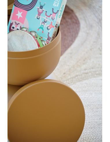 Piapolo metal table/stool with storage space | FERMOB - 54