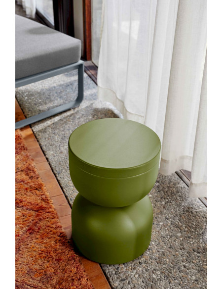 Piapolo metal table/stool with storage space | FERMOB - 55