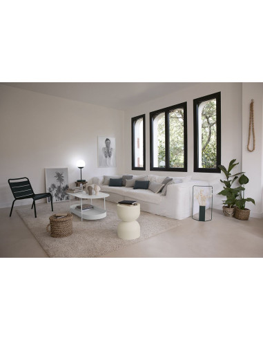 Piapolo metal table/stool with storage space | FERMOB - 57