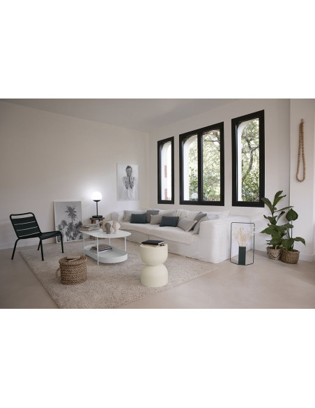 Piapolo metal table/stool with storage space | FERMOB - 57