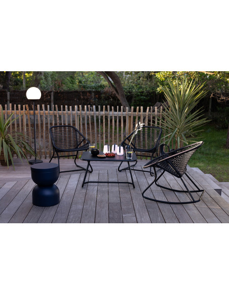 Piapolo metal table/stool with storage space | FERMOB - 58