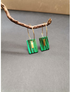 Závěsné náušnice se zeleným ověsem | PIOU PIOU