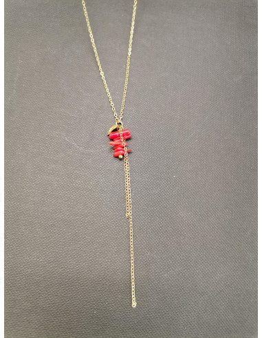 Řetízek s červeným korálem | PIOU PIOU - 2