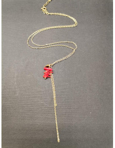 Řetízek s červeným korálem | PIOU PIOU
