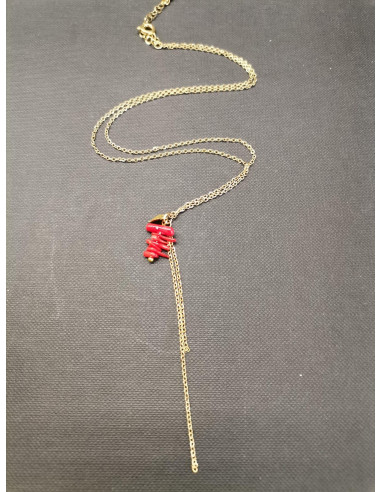 Řetízek s červeným korálem | PIOU PIOU