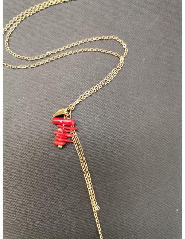 Řetízek s červeným korálem | PIOU PIOU 3