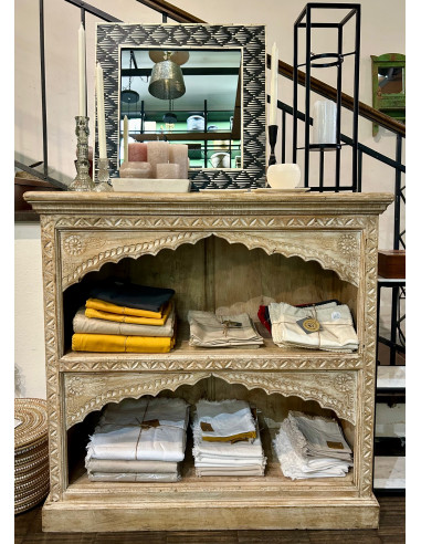 Wooden shelf with ornaments | import India - 2