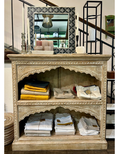 Wooden shelf with ornaments | import India - 2