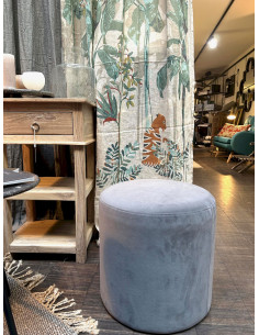 Čalouněný puf Rondo ø43, šedý  | HOME SPIRIT 2