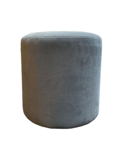 Čalouněný puf Rondo ø43, šedý  | HOME SPIRIT