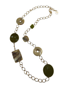 Dlouhý řetězový náhrdelník s žíhanými detaily | FRANCINE BRAMLI 2