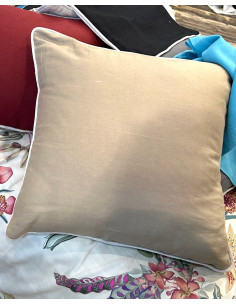 Povlak polštáře Boccaccio 55x55, hnědošedý | TESSITURA TOSCANA TELERIE a