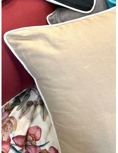 Povlak polštáře Boccaccio 55x55, hnědošedý | TESSITURA TOSCANA TELERIE a 2