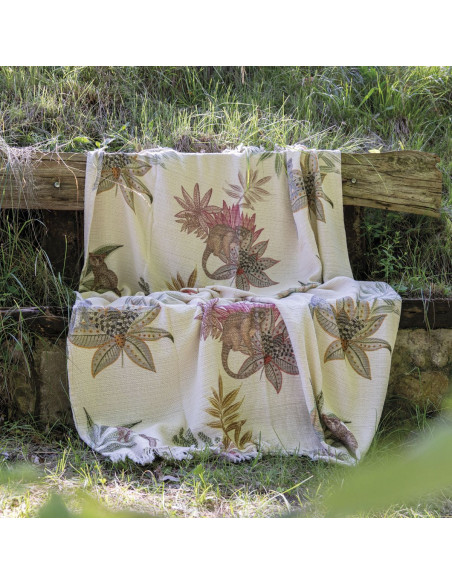 Bavlněný pléd s potiskem Munai 135x170 | TESSITURA TOSCANA TELERIE