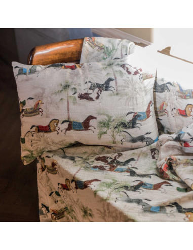 Bavlněný pléd s potiskem Paseo 135x170 | TESSITURA TOSCANA TELERIE