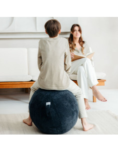 Seating / yoga ball with fabric cover VLIP Navy 60-65cm | VLUV - 1 2