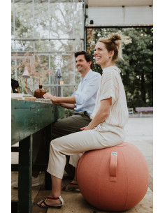 Sedací / jóga míč SOVA salmon 60-65cm | VLUV 2